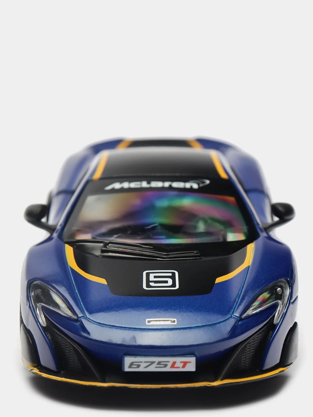 Белый mclaren 675LT with printing KINSMART KT5392DF