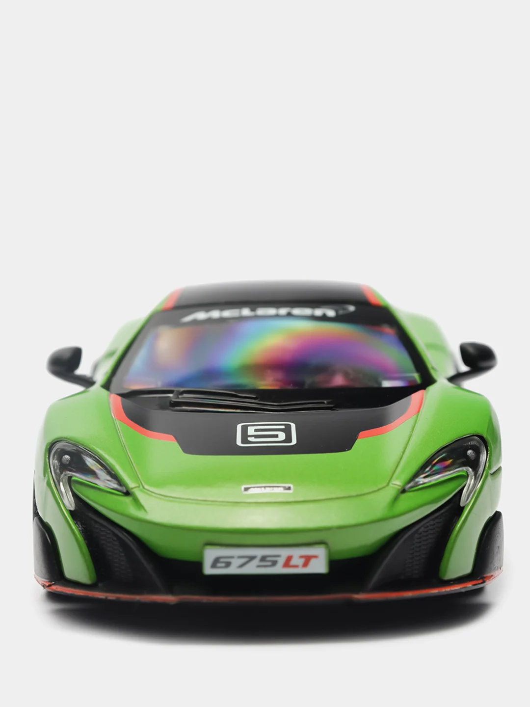 Белый mclaren 675LT with printing KINSMART KT5392DF