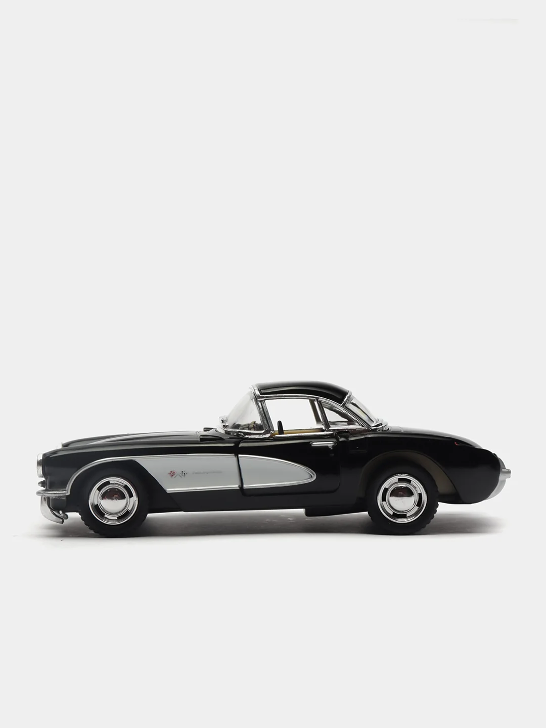 Белый металлическая машинка 1:34 Chevrolet Corvette 1957 KT5316D