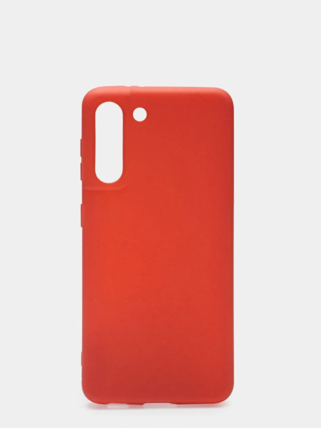 Красный чехол для Samsung S21 силиконовый матовый