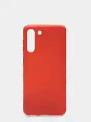 Красный чехол для Samsung S21 силиконовый матовый