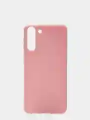 Розовый чехол для Samsung S21 Plus силиконовый матовый