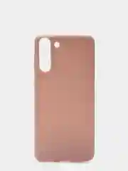 Бежевый чехол для Samsung S21 Plus силиконовый матовый
