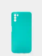 Бирюзовый чехол накладка для Xiaomi Poco M3 силиконовый матовый однотонный