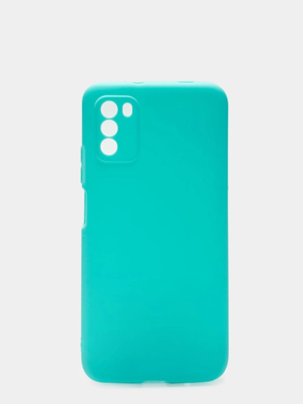 Чехол накладка для Xiaomi Poco M3 силиконовый матовый однотонный