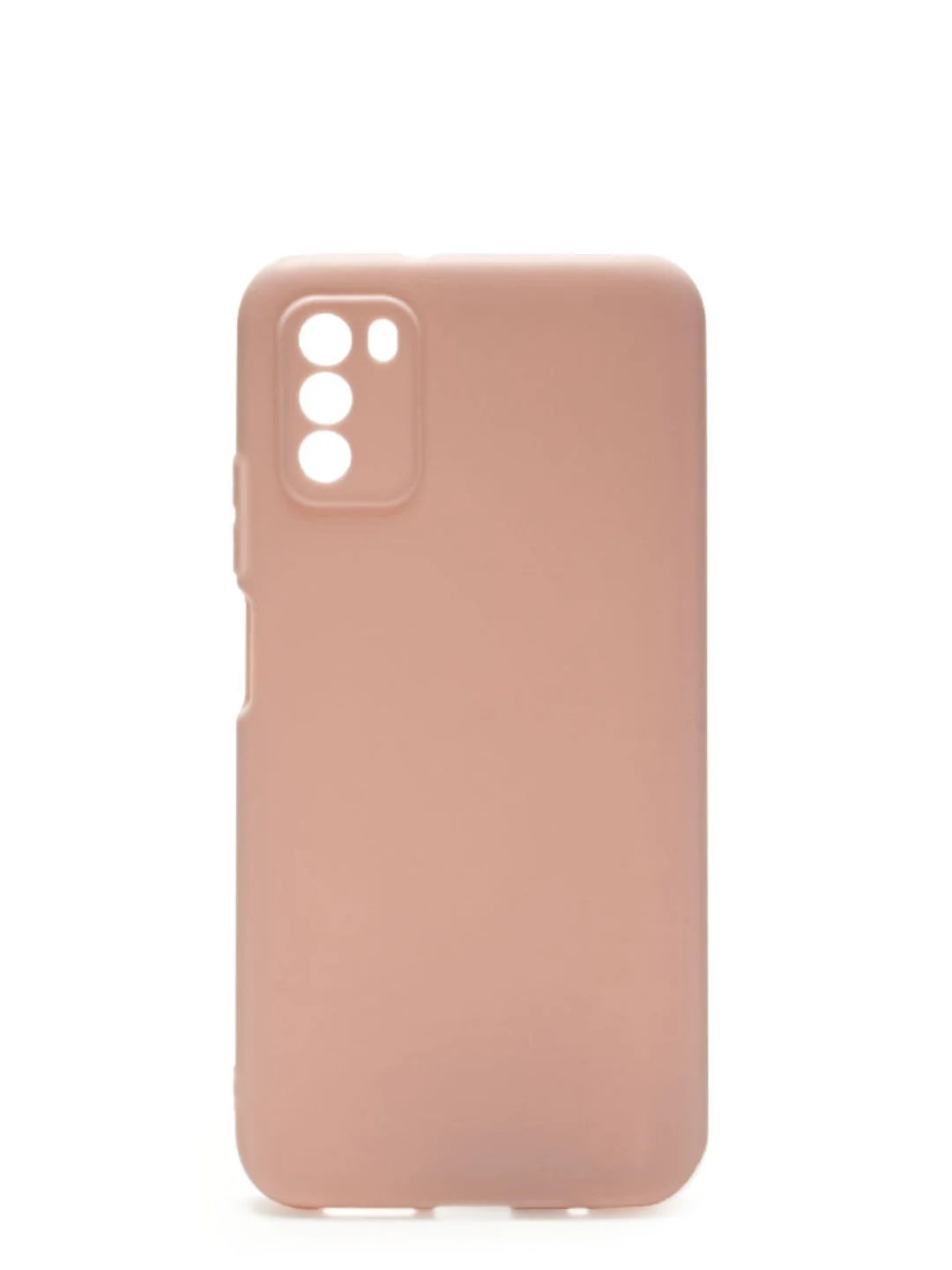 Бежевый чехол накладка для Xiaomi Poco M3 силиконовый матовый однотонный