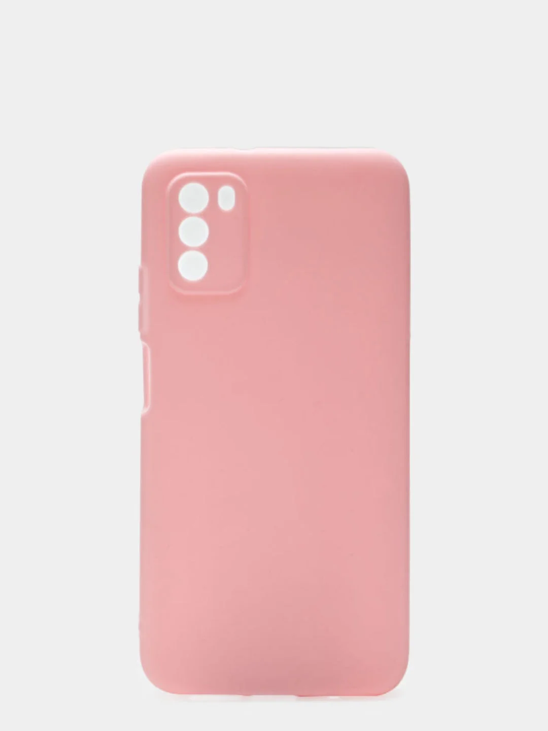 Розовый чехол накладка для Xiaomi Poco M3 силиконовый матовый однотонный