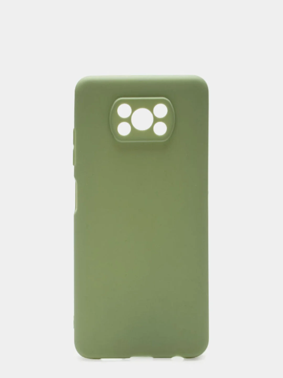 Оливковый чехол накладка для Xiaomi Poco X3 силиконовый матовый однотонный