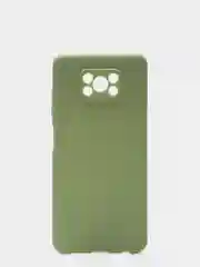 Оливковый чехол накладка для Xiaomi Poco X3 силиконовый матовый однотонный
