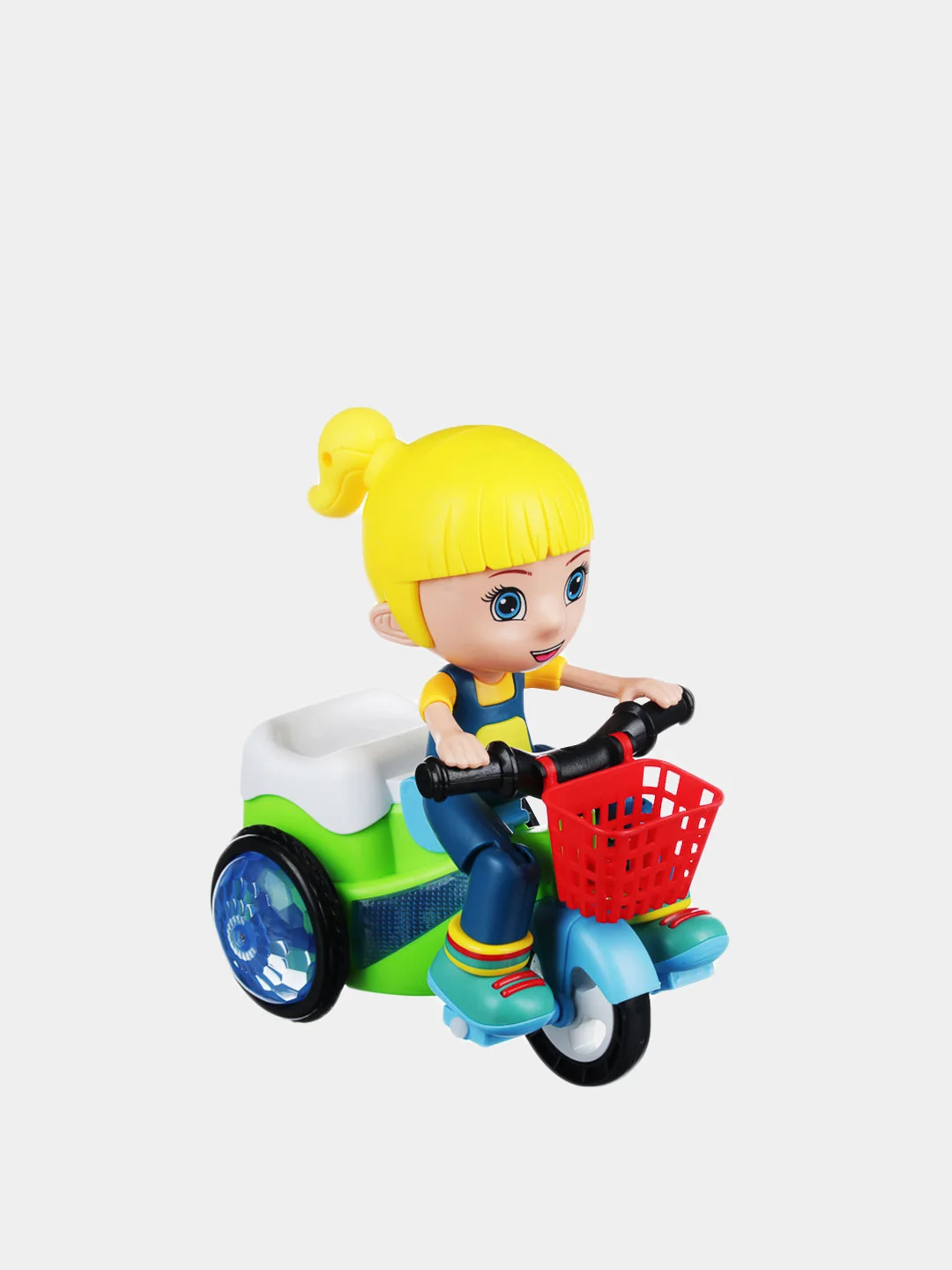 Игрушка в виде велосипеда с трюками, движение, свет, звук 19х12см