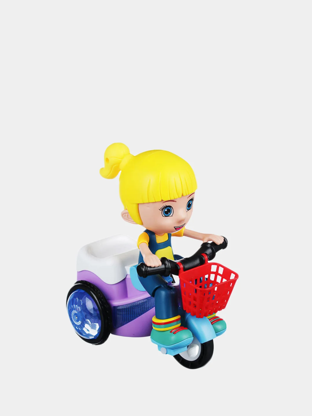 Игрушка в виде велосипеда с трюками, движение, свет, звук 19х12см
