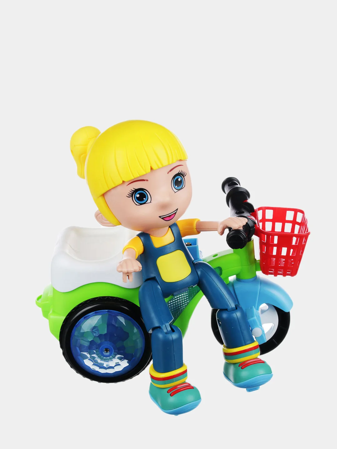 Игрушка в виде велосипеда с трюками, движение, свет, звук 19х12см