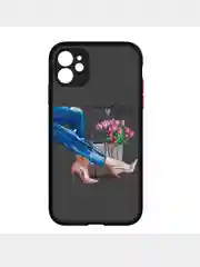 Синий чехол для iPhone 7/8/SE,XR,XS Max,11 Pro Max,12, 12 Pro Max с бортиками и с защитой камеры