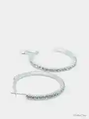Серьги-кольца с цирконами, 2 цвета и 8 диаметров