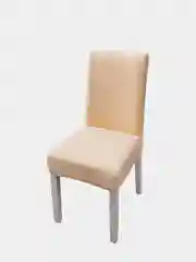 Бежевый чехол на стул, на резинке