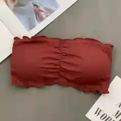 Багровый хлопковый бюстгальтер, топ без лямок