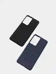 Красный чехол Samsung Galaxy S21 Ultra, Самсунг Галакси С21 Ультра плетеный силиконовый