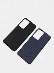 Красный чехол Samsung Galaxy S21 Ultra, Самсунг Галакси С21 Ультра плетеный силиконовый