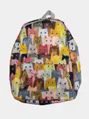 Золотой рюкзак/сумка женская с рисунками (Котята,Мишки)
