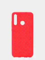 Красный чехол Huawei P Smart 2019 / Honor 10 Lite, Хуавей П Смарт 2019 плетеный силиконовый