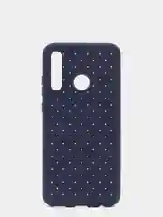 Темно-синий чехол Huawei P Smart 2019 / Honor 10 Lite, Хуавей П Смарт 2019 плетеный силиконовый