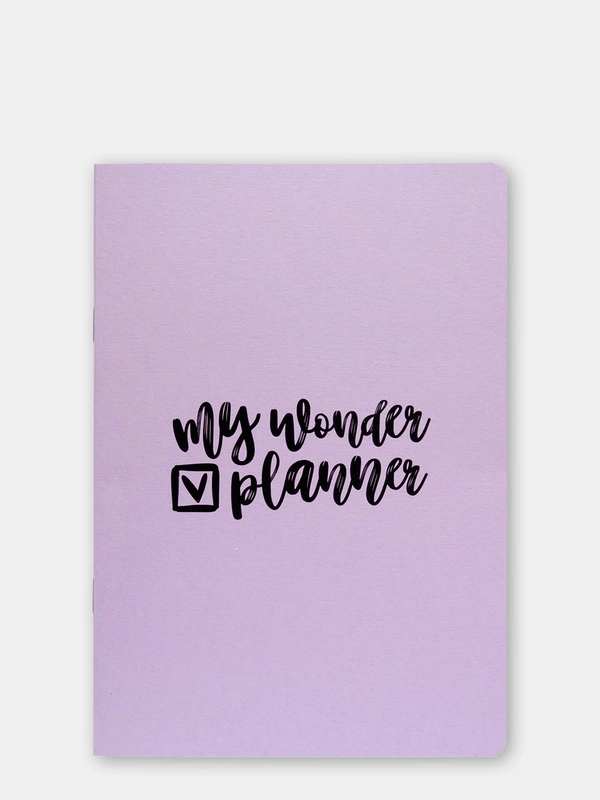 Планер ежедневник "MyWonderPlanner"  на 3 месяца недатированный, Сиреневый блокнот