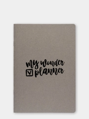 Планер ежедневник "MyWonderPlanner" на 3 месяца недатированный, Серый блокнот