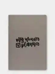 Планер ежедневник "MyWonderPlanner" на 3 месяца недатированный, Серый блокнот