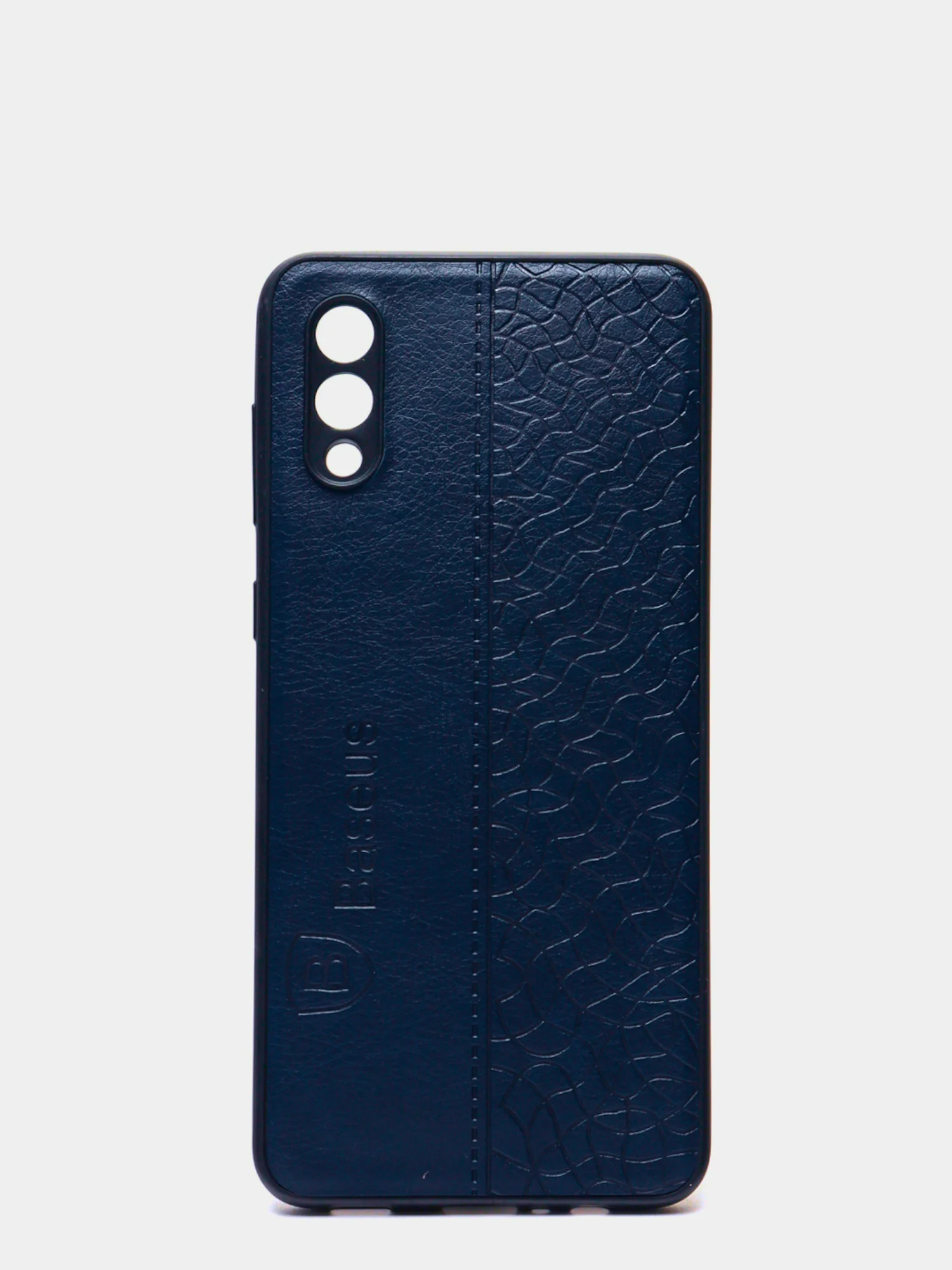 Темно-синий чехол Samsung Galaxy A02, Самсунг Галакси А02 из эко кожи Baseus