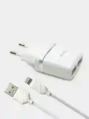 СЗУ Hoco C12 с 2 USB 2,4A, кабель Lighthing, 8-pin