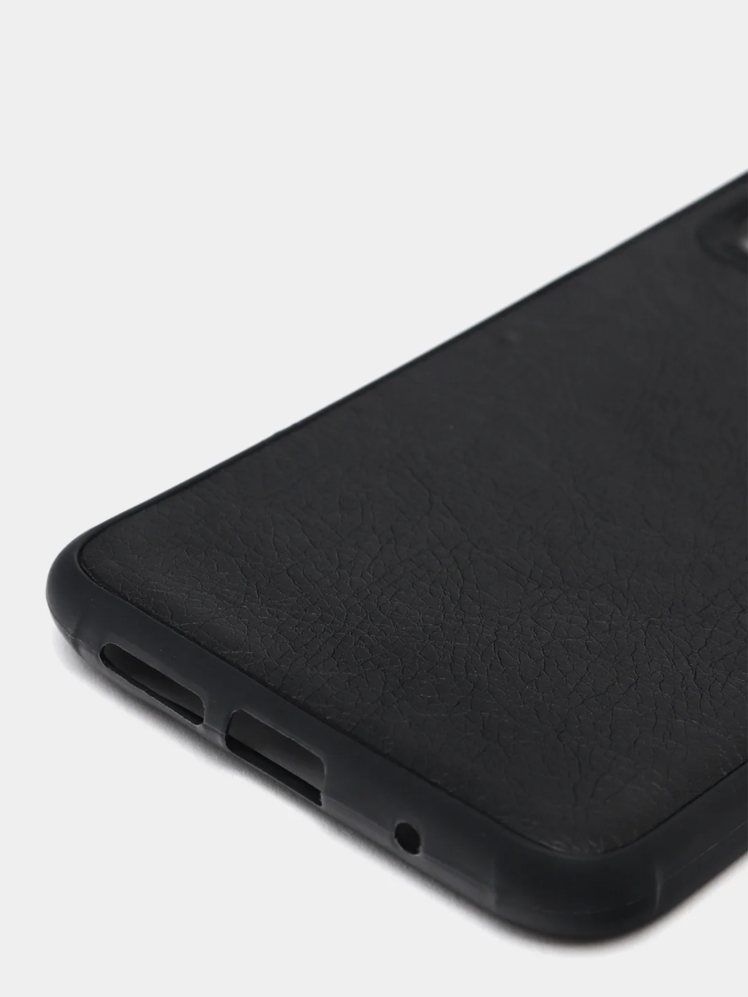 Чехол Xiaomi Poco M3 / Redmi 9T, Сяоми Поко М3, Редми 9Т черный силиконовый, имитация кожи