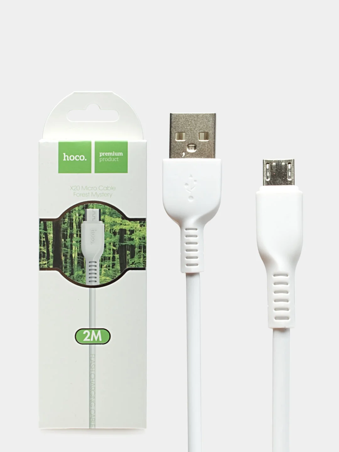 Кабель micro USB Hoco X20, белый, 2000 мм