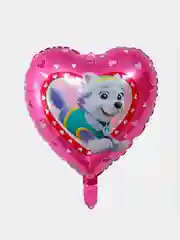 Розовый фольгированный воздушный шар "Щенячий Патруль"