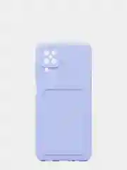Лавандовый чехол Samsung Galaxy A12 / M12, Самсунг Галакси А12 / М12 силиконовый с карманом для карты