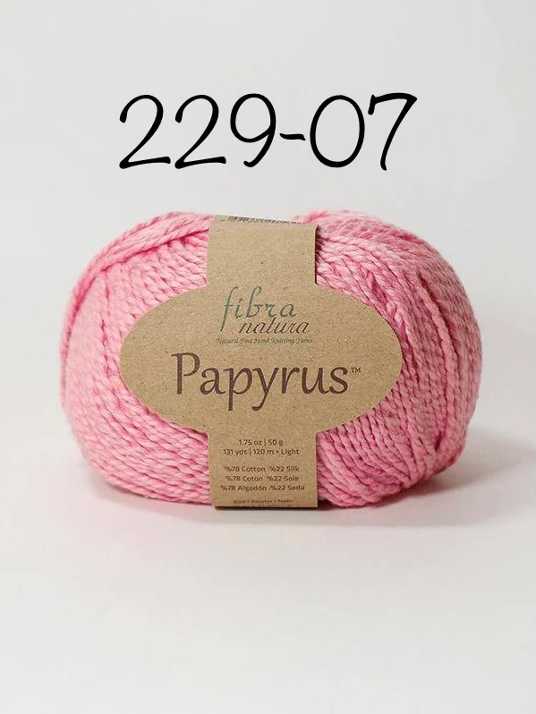 Розовый пряжа Fibra Natura Papyrus 78% Хлопок  22% Шелк 50г 120м 1 шт