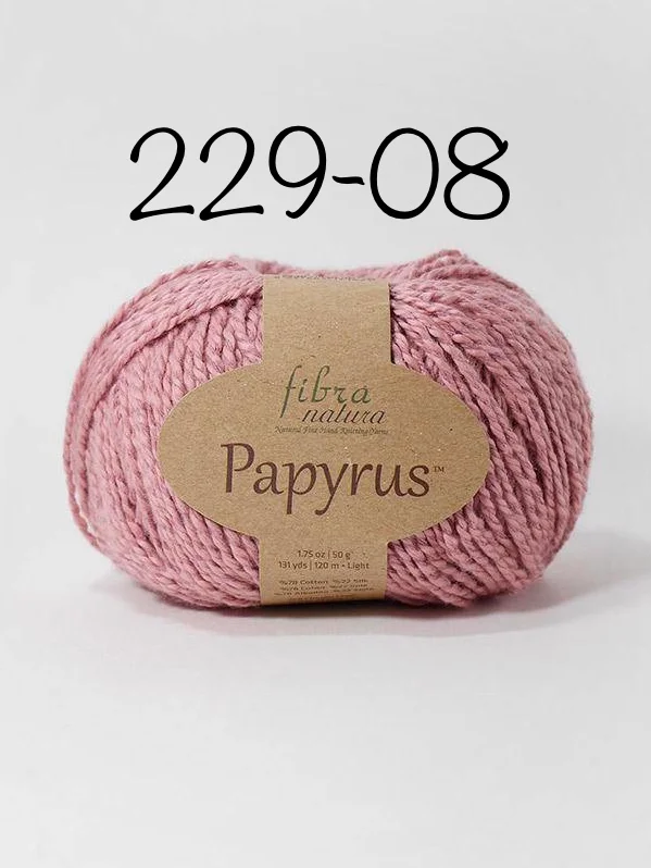 Пурпурный пряжа Fibra Natura Papyrus 78% Хлопок  22% Шелк 50г 120м 1 шт