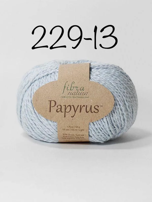 Ледяной пряжа Fibra Natura Papyrus 78% Хлопок  22% Шелк 50г 120м 1 шт