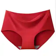 Красный женские бесшовные трусы брифы