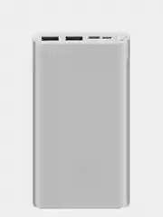 Серебряный внешний аккумулятор Xiaomi Mi Power Bank 3 10000 mAh (PLM09ZM)