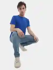 Мужская базовая футболка прямого кроя, хлопок