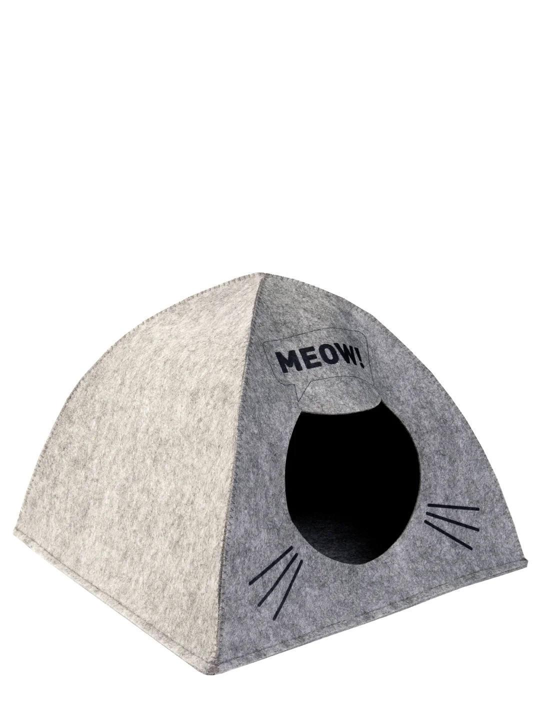 Домик для животных"Палатка MEOW", войлок, 38х28х38см