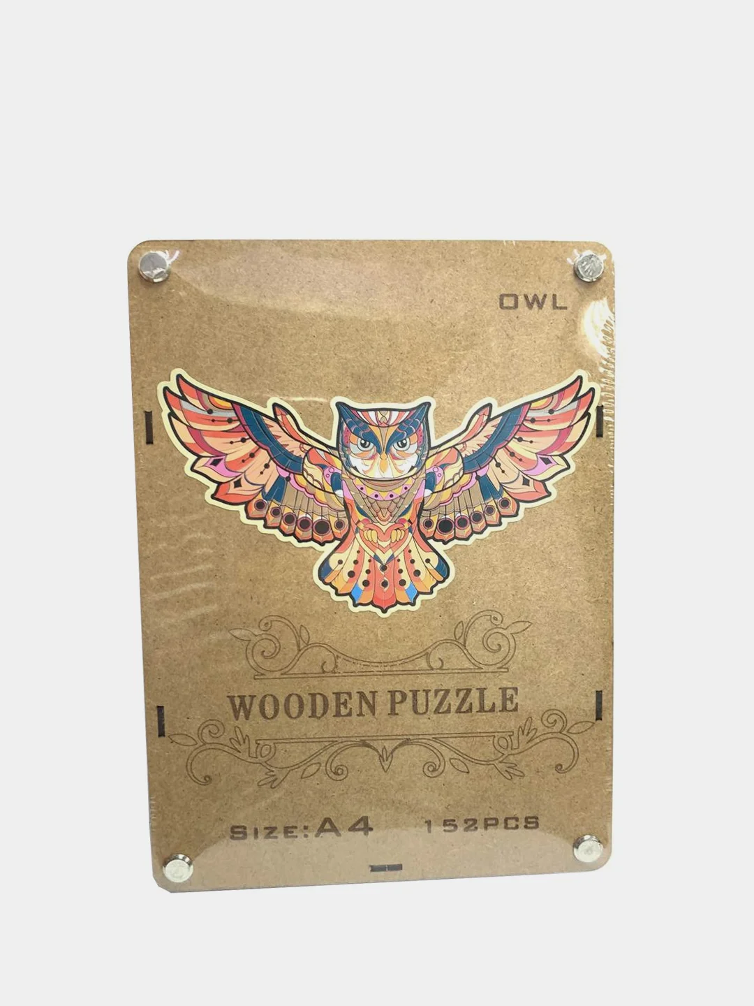Оранжевый деревянные пазлы Wooden Puzzle размер А4