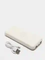Белый внешний аккумулятор, Power Bank 20000 мАч c беспроводной зарядкой