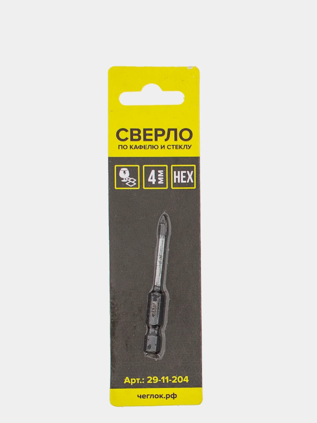 Сверло по кафелю и стеклу  3/4/5/6/8/10/12/14 мм, шестигранный хвостовик, HEX, Чеглок