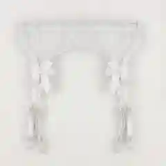 Белый кружевной пояс для чулок