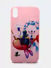 Серый меланж чехол силиконовый с принтом  Apple Iphone XR (айфон)
