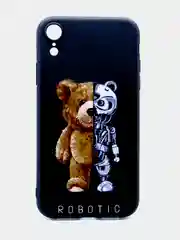 Угольный чехол силиконовый с принтом  Apple Iphone XR (айфон)