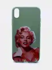Терракотовый чехол силиконовый с принтом  Apple Iphone XR (айфон)