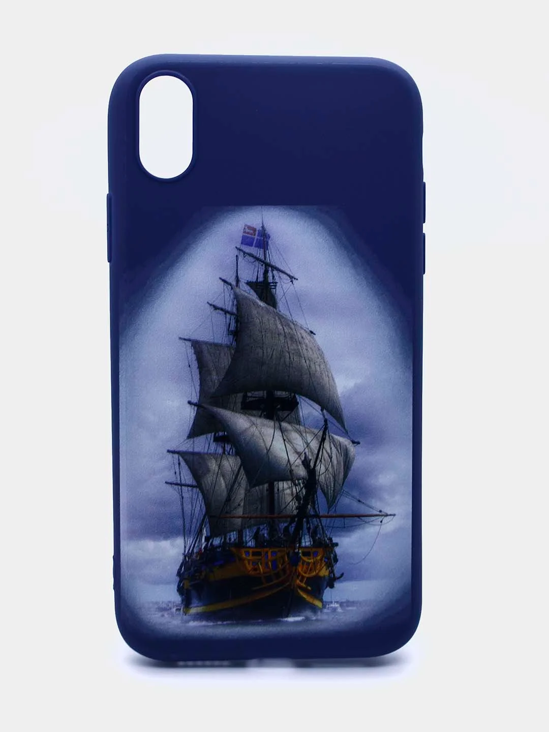 Белый чехол силиконовый с принтом Apple Iphone XR (айфон)
