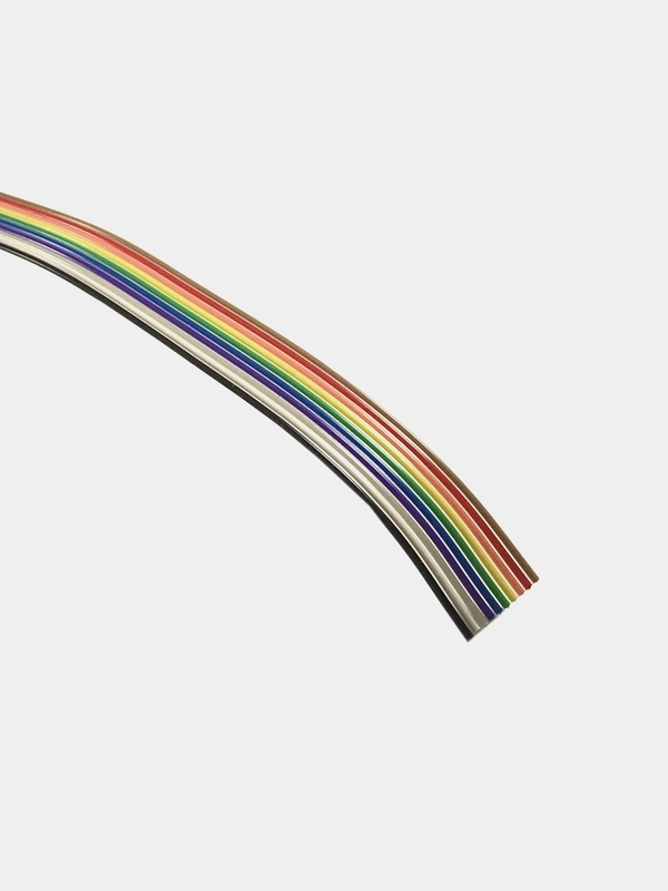 Шлейф RCA-10 жил цветной 28AWG медь шаг 1.27мм (отрезок 1 метр)
